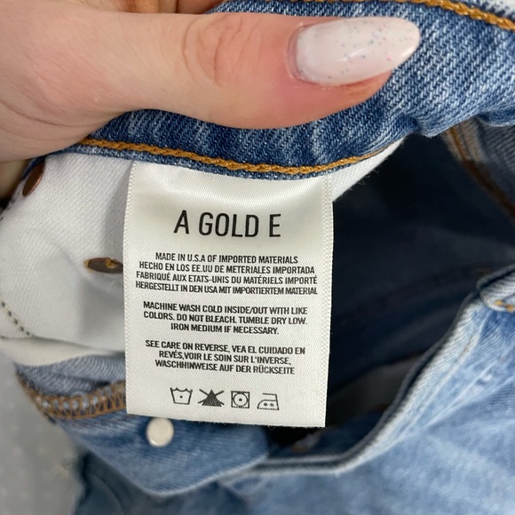 SOLD AGOLDE High Rise Denim Mini Skirt - Picture 7 of 7